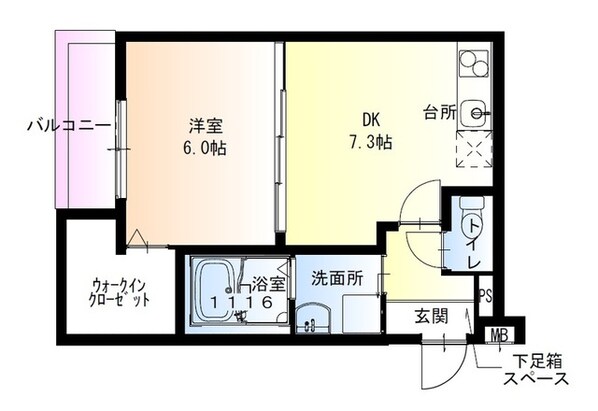 吉田駅 徒歩7分 1階の物件間取画像